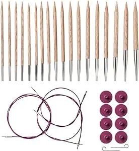 Knit Picks Options Wood Interchangeable Knitting Needle Set - US 4-11 (Radiant)