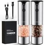 Electric Salt and Pepper Grinder Set Rechargeable with LED lights