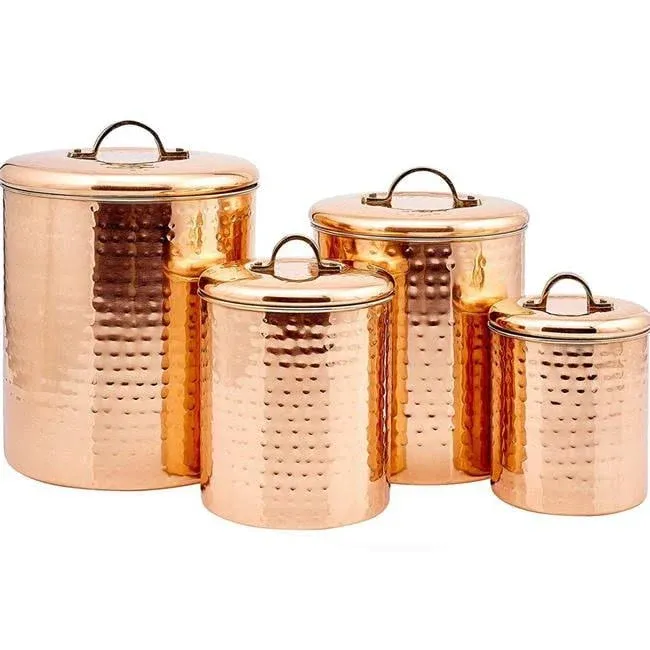 Nusteel 2 qt. Hammered Copper Canister