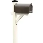 Highwood AD-MLBX1-WAE Hazleton Mailbox Post, Whitewash