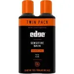 Edge Shave Gel, Sensitive Skin, with Aloe, Twin Pack - 2 pack, 7 oz cans