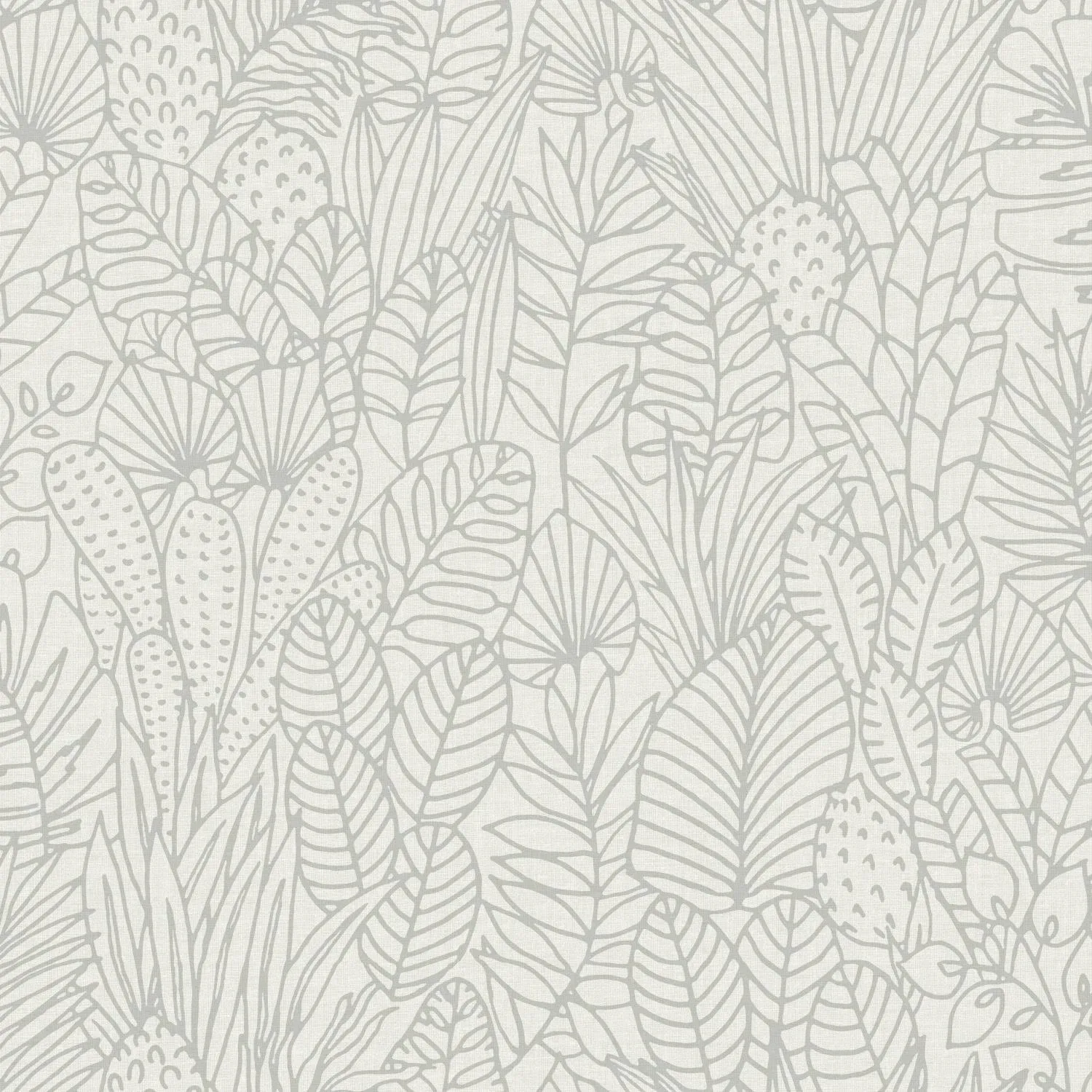 RoomMates Beige &amp; Grey Tropical Leaves Sketch Peel and Stick Wallpaper