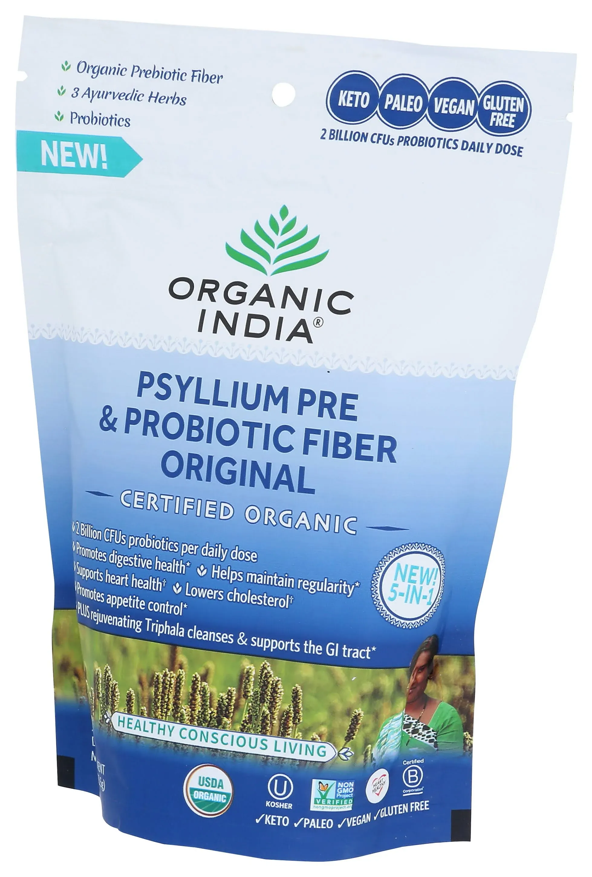 Organic India Psyllium Husk Pre & Probiotic Fiber