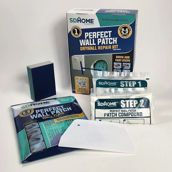 SDHome Perfect Wall Patch Drywall Repair Kit - Repairs Large Holes with Ease