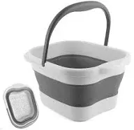 Foot Bath 15L(4 GL) Collapsible Foot Soak Tub with Handle, Foot Spa Bath Massager Foot Soaking for Dry Cracked Feet, Plastic Foot Bucket