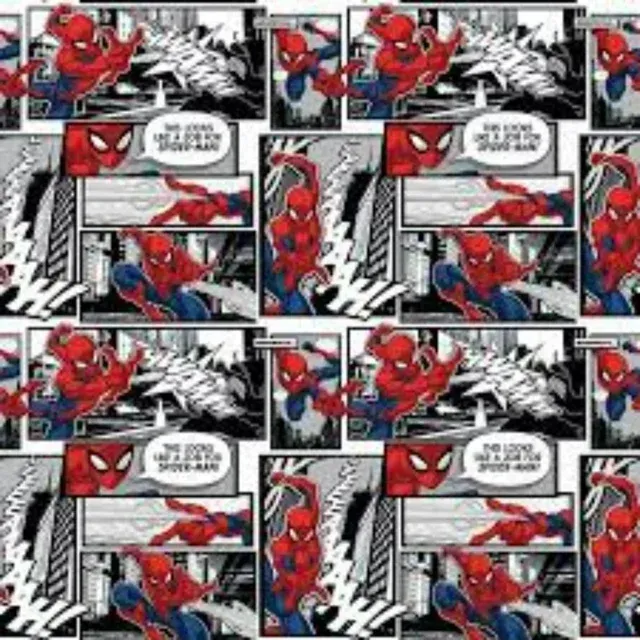 Springs Creative Products Spiderman - Comics Multi Yardage Size 44"/45" in White ...