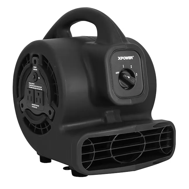 XPOWER 9-in 115-Volt 3-Speed Indoor Black Floor Fan