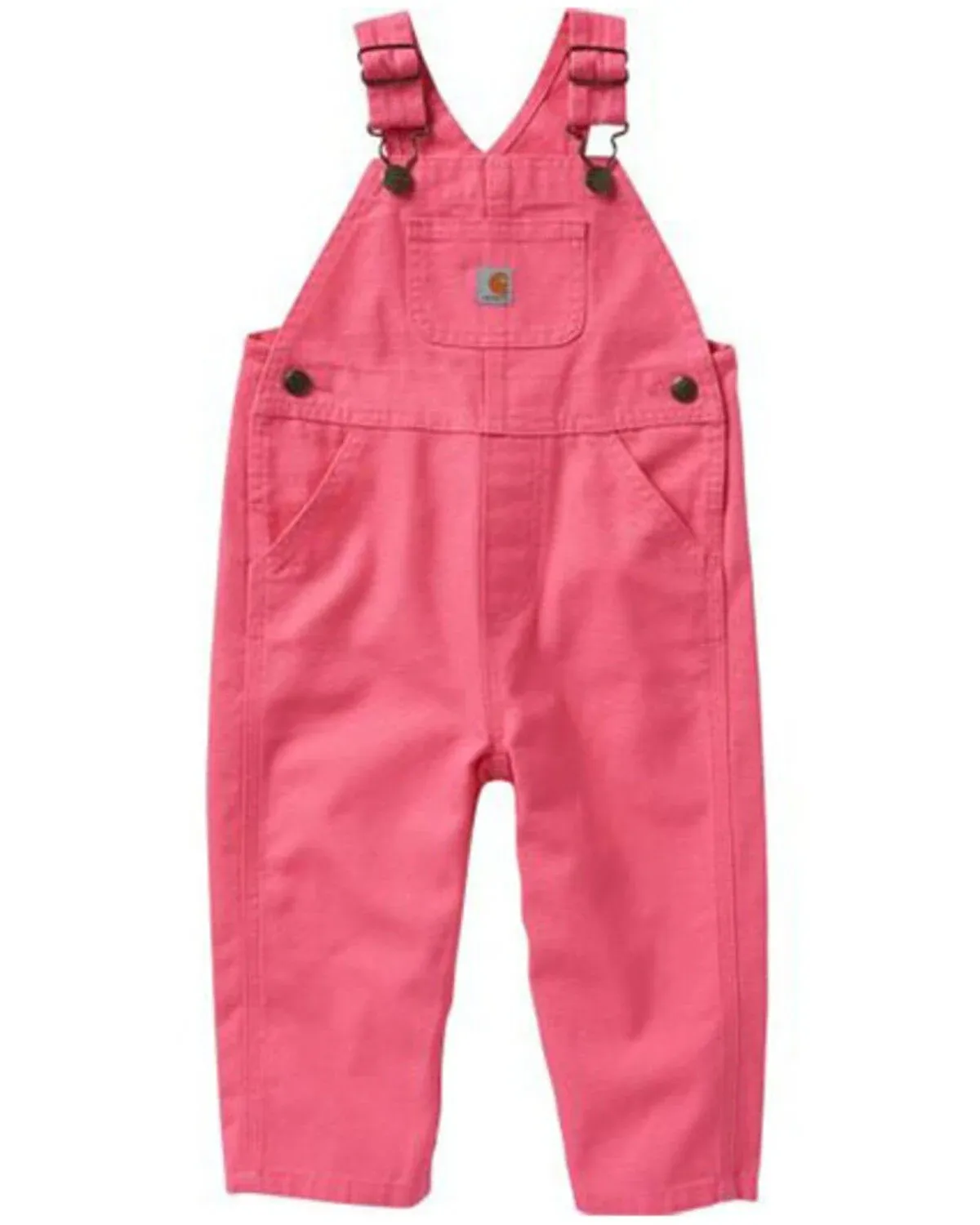 Carhartt Girl's Loose Fit Canvas Bib Overalls, Pink Lemonade, 3T - CM9712-P391-MA1-3T | Blain's Farm & Fleet