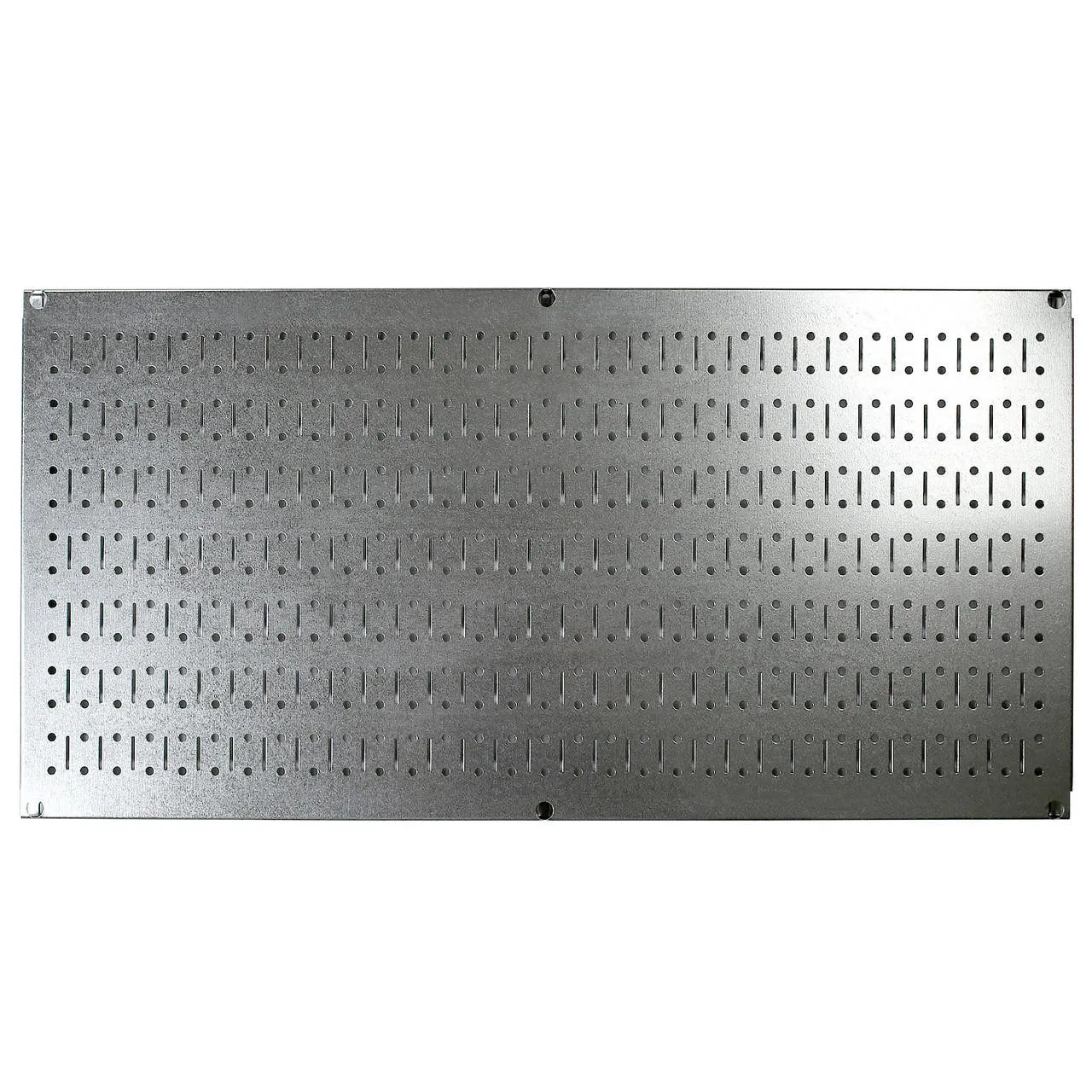 16in x 32in Horizontal Galvanized Metal Pegboard Tool Board Panel - Metallic