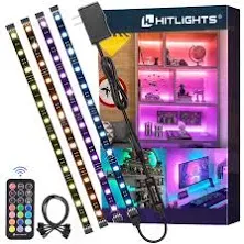 LED Strip Lights HitLights 4 Pre-Cut 1ft/4ft Small Light Strips Dimmable RGB ...