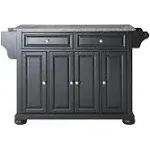 Crosley Alexandria Granite Top Full Size Kitchen Island Black