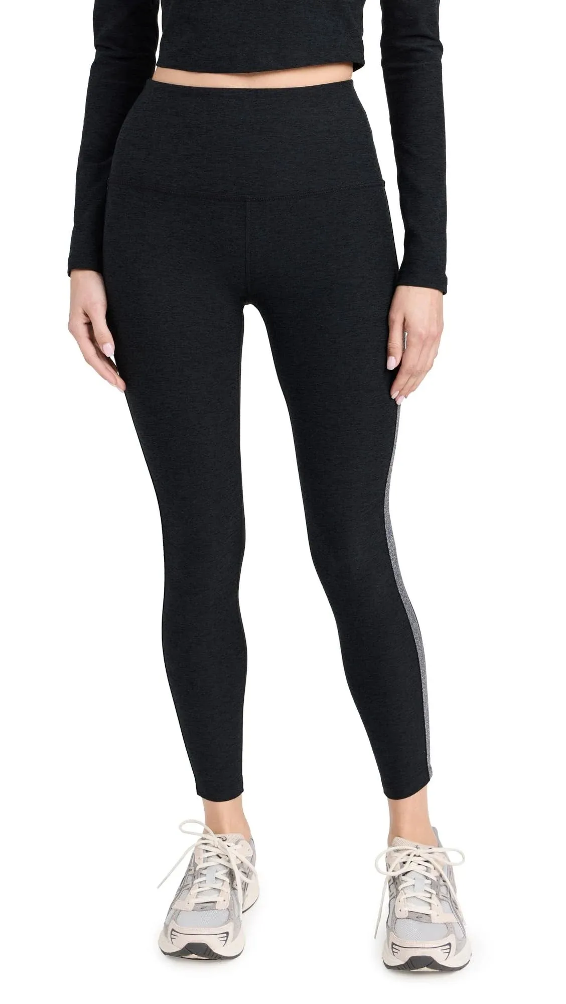 Beyond Yoga Spacedye Shine On High Waisted Midi Legging | Darkest Night / S