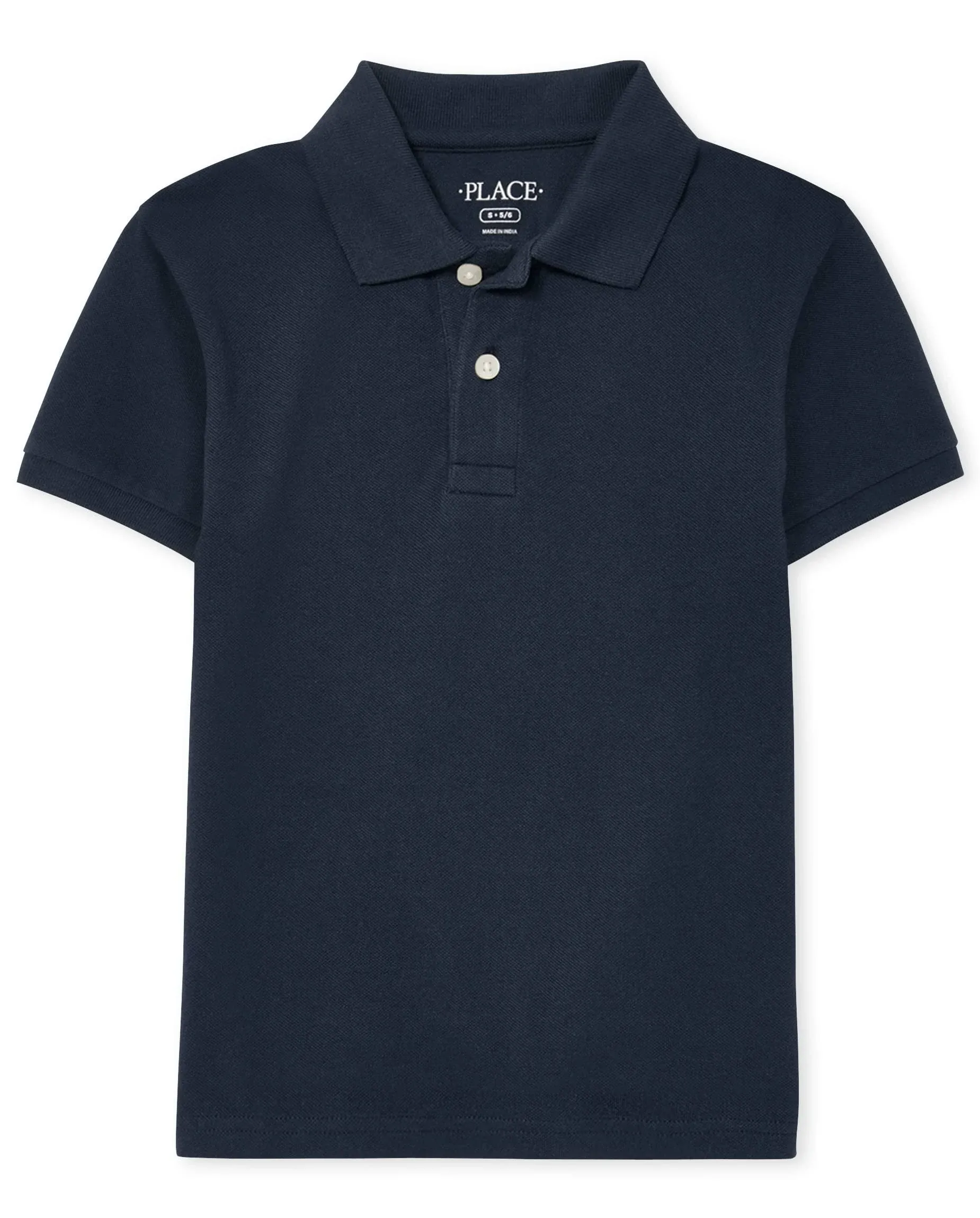 The Children's Place Boys' Short Sleeve Pique Polo, Nautico, Medium