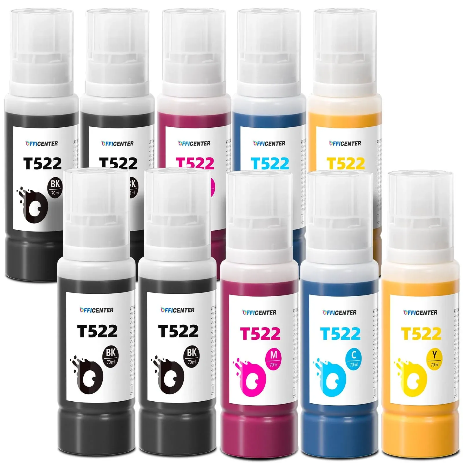 T522 522 Ink Refill Bottles for Ecotank ET-2800 ET-2720 ET-2803 ET-4700 ET-4800 ET-4810 ET-2400 ET-2840 Printer (4BK 2C 2M 2Y)