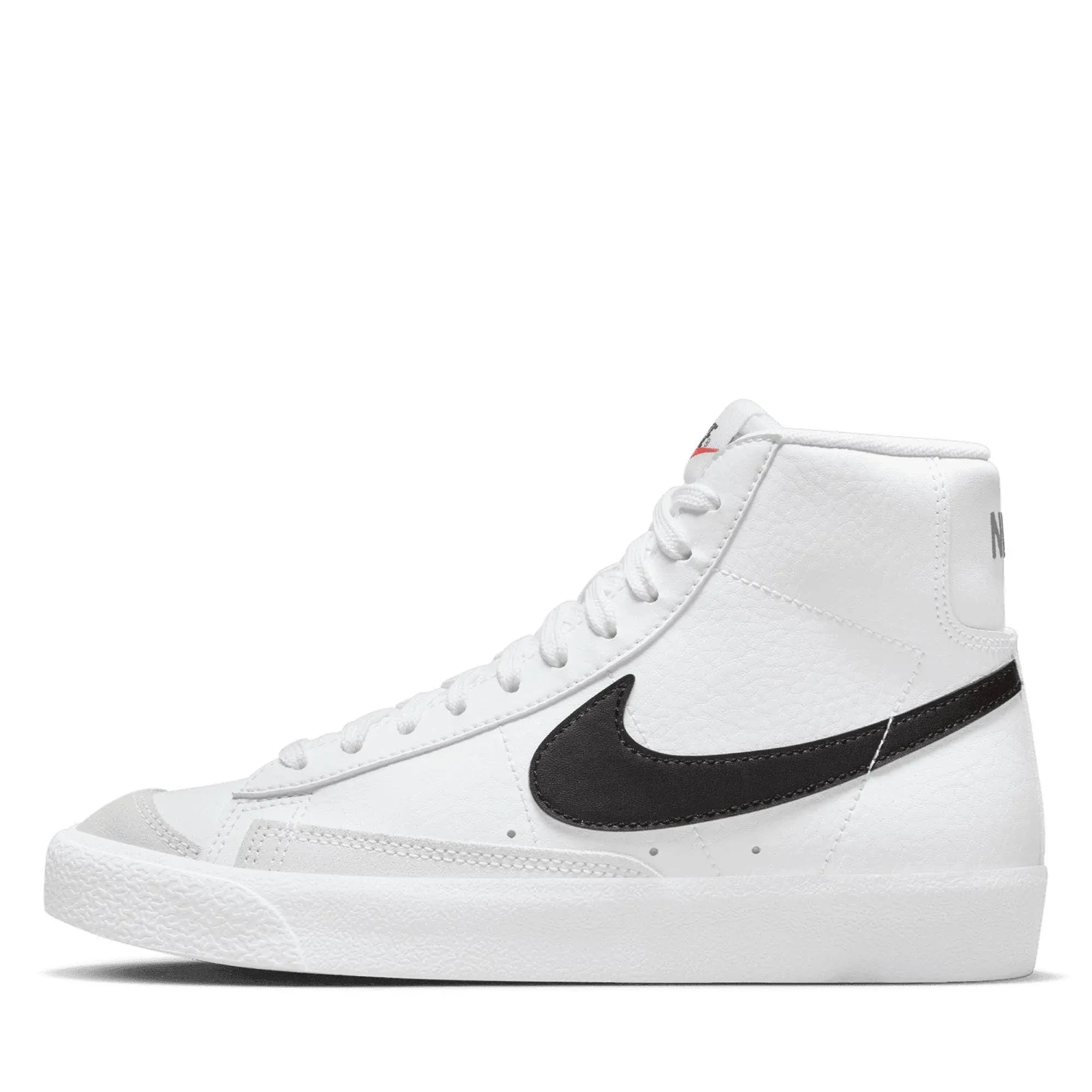 Nike Blazer Mid '77 Kids Shoes - Black/White - 4