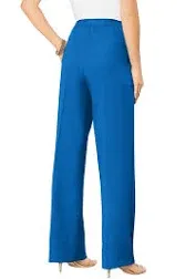 Roaman's Women's Plus Size Wide-Leg Bend Over Pant