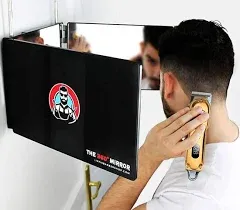 The 360 Mirror - 3 Way Mirror for Self Hair Cutting - Adjustable Trifold Barber 