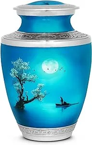 Cogent Memorials Cremation Urn Human Ashes Tree of Life Urn for Ashes Blue Urn