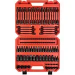 AMM 107PCS Allen and Torx Bit Socket Set, 1/4", 3/8" and 1/2" Drive,Extra Long Torx/Tamper Proof Torx/Hex/Ball End Hex,SAE/Metric Socket Set, S2 Alloy Steel Bits