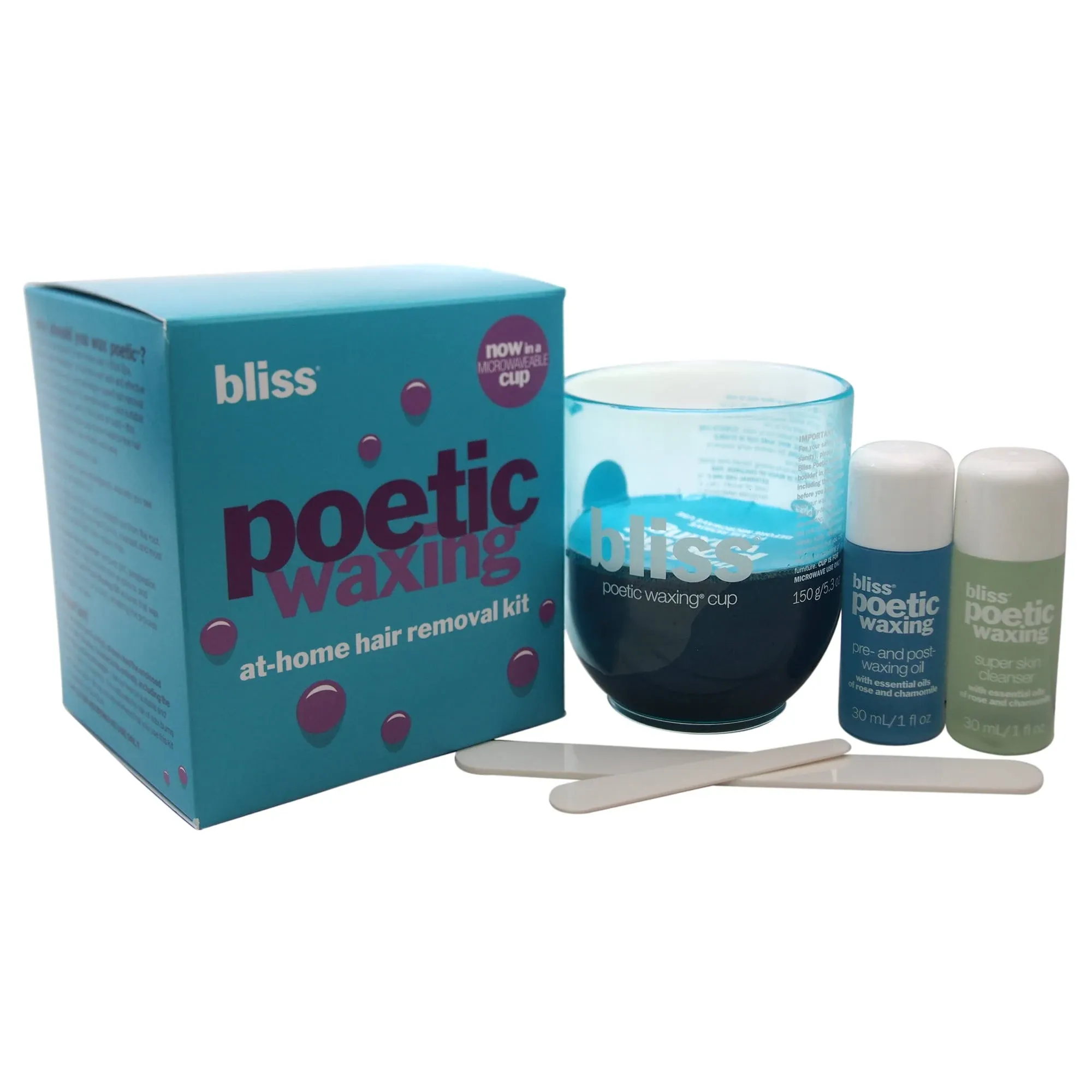 Bliss Poetic Waxing At Home Wax Kit - 5.3 Fl Oz - Microwavable Stripless Wax ...