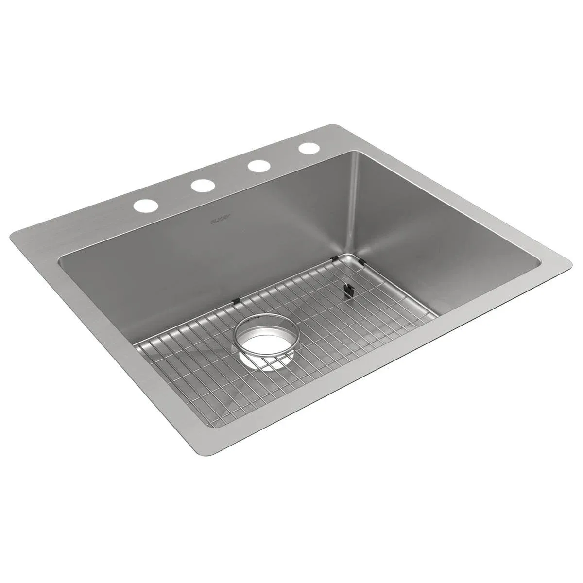 Elkay Crosstown 18 Gauge 25" x 22" x 9" Single Bowl Dual Mount Sink Kit