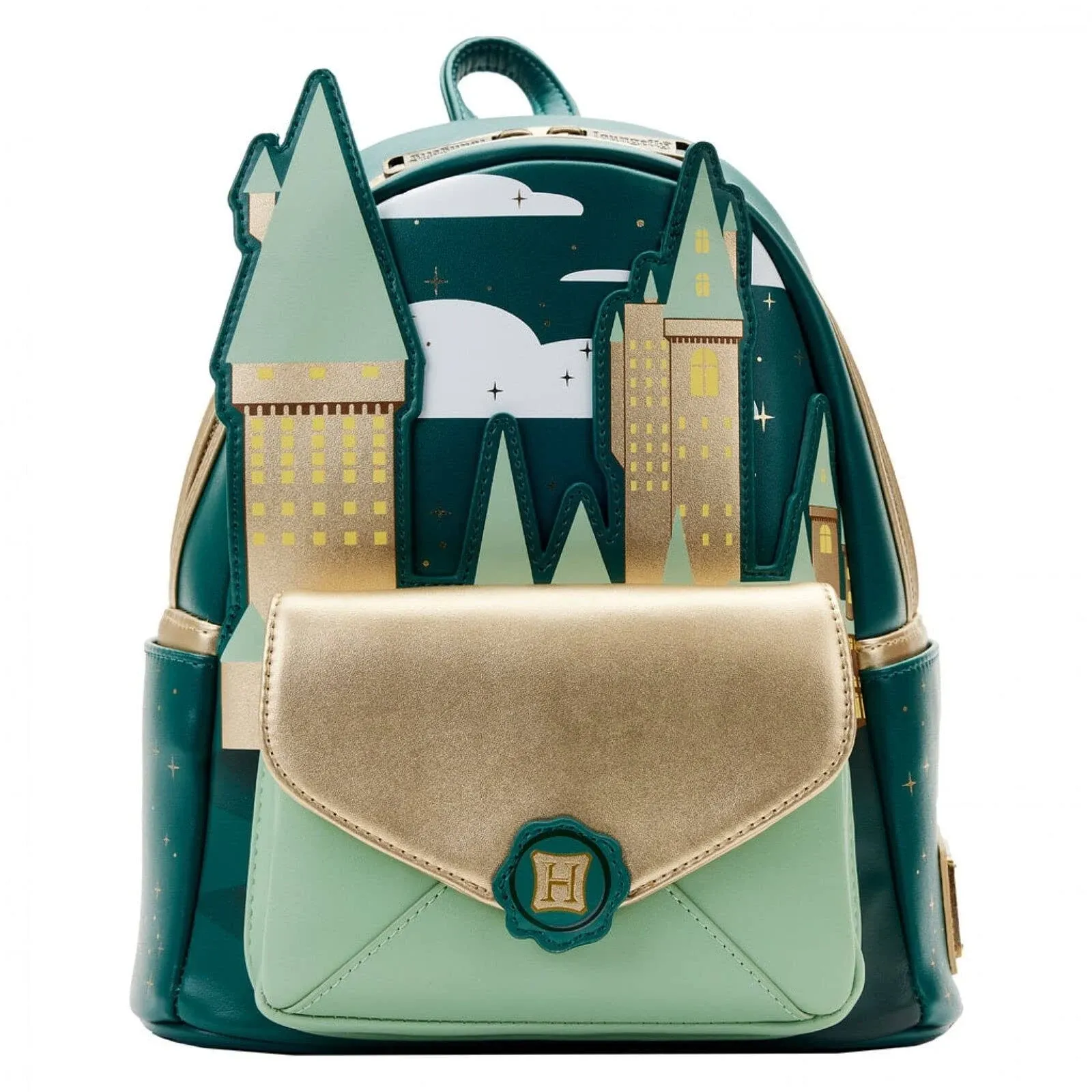 Harry Potter - Golden Hogwarts Mini Backpack - Loungefly