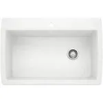 Blanco Diamond Super Single Dual Mount Kitchen Sink White 440195