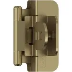 Amerock BPR8700BBZ Double Demountable 3/8 Inch (10Mm) Inset Cabinet Hinge Golden Champagne