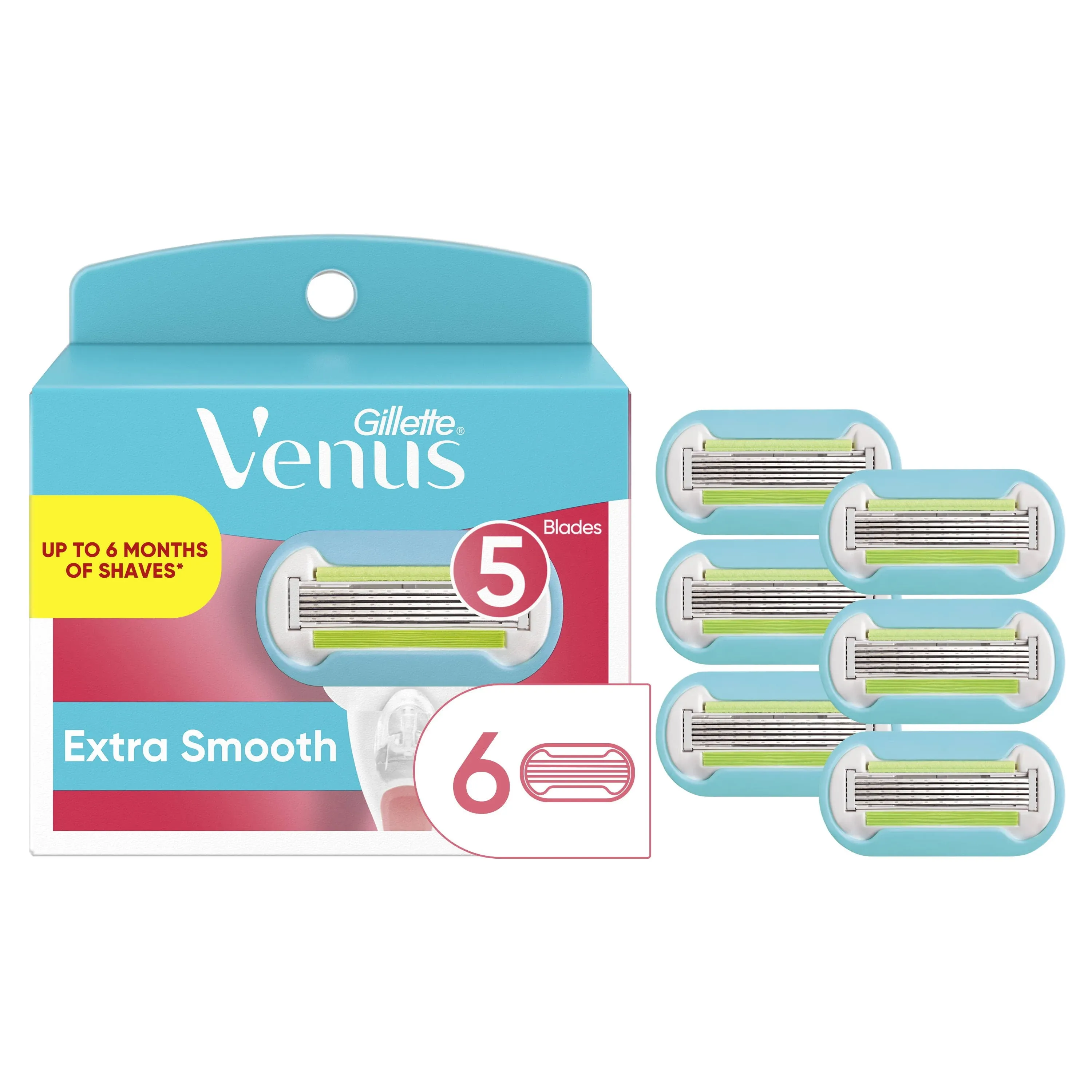 Gillette Venus Extra Smooth Refill Cartridges - 6 Count