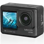 Minolta MNX5K1 5K Ultra HD / 24 Mp Action Camera Kit ,Black