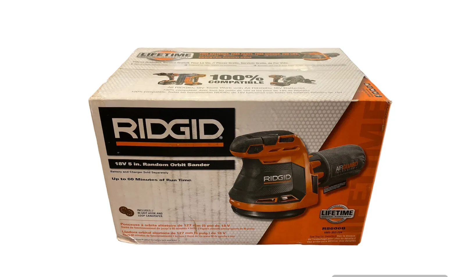 Ridgid GEN5X 18V Lithium-Ion 5" Random Orbit Sander