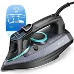 1700 Watt Steam Iron with Digital LED Screen, Ceramic Coated Soleplate, Anti-Drip, Self-Clean, 3-Way Auto-Off Steam Iron for Variable Fabric, Medium