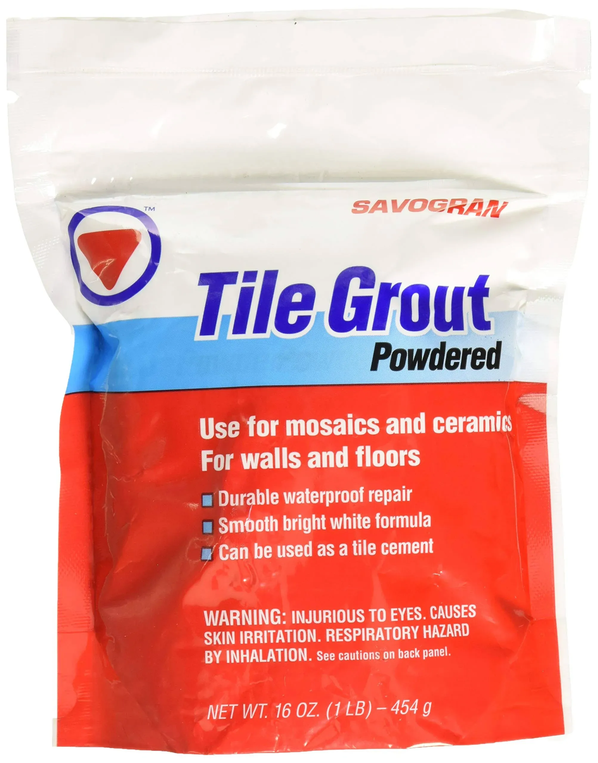 Savogran 12841 Tile Grout, 1 lb, White