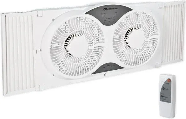  Living Comfort Smart Wi-Fi Reversible Twin Window 9&#034; Twin Window Fan w/ WiFi