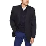 Men's Haggar Travel Performance Tailored Fit Stretch Suit Jacket, Size: 46 Long, Black