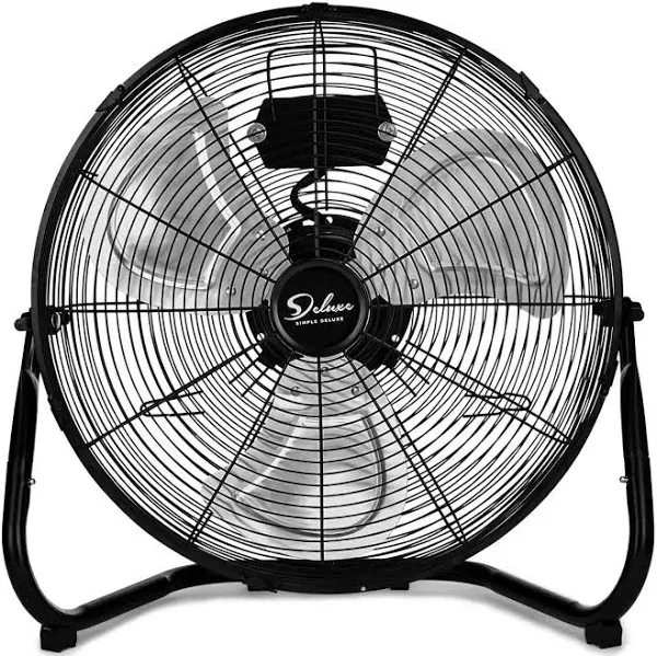 20 Inch 3-Speed High Velocity Heavy Duty Metal Floor Fans Quiet for Home