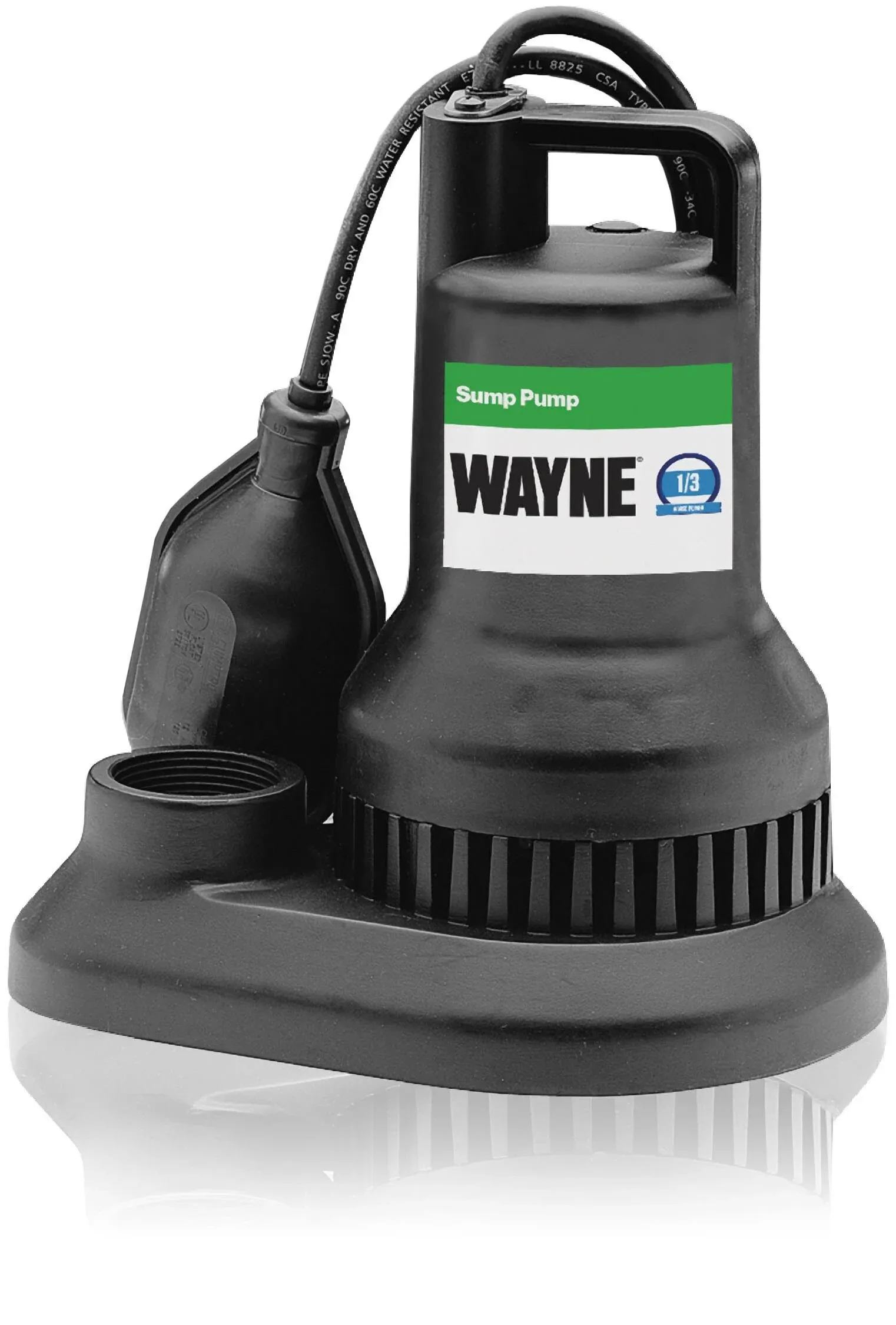 Wayne 1/3 HP 115V Plastic Submersible Sump Pump