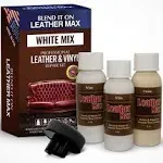 Leather Max Quick Blend Refinish and Repair Kit, Restore, Recolor & Repair / 3 Color Shades to Blend with/Leather Vinyl Bonded and More (White Mix)