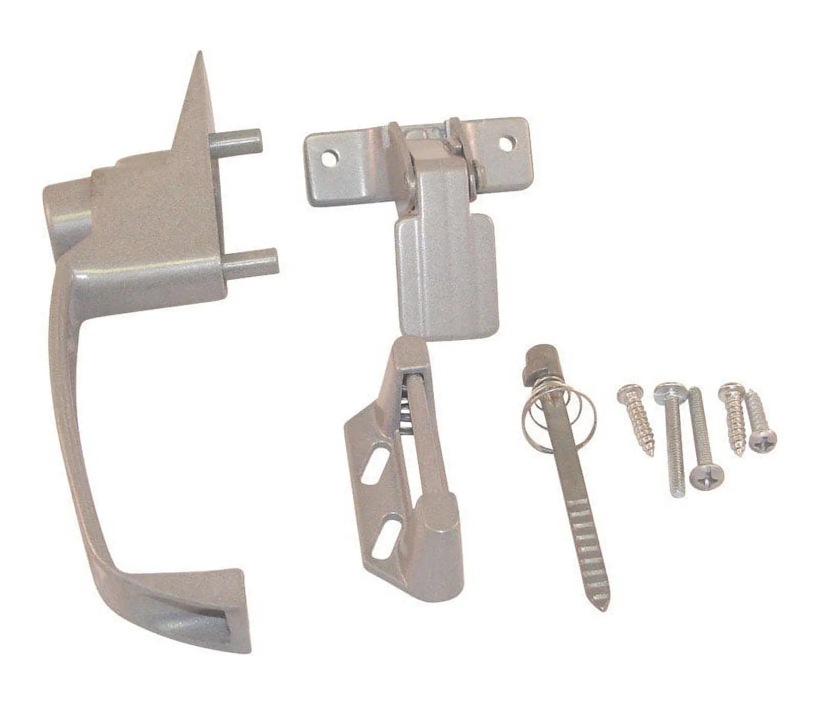 Silver Aluminum Screen Door Handle Set Latches