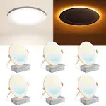 Amico 20 Pack 6 Inch 5CCT LED Recessed Ceiling Light with Night Light