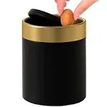 Small Trash Can with Lid Mini Desk Trash Can 1.5 Liter / 0.4 Gallon Small Met...