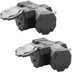 2 Pack Outdoor Plug Outlet Splitter, 3 Outlets Power Extender with Safe Cover, H