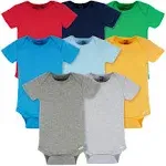 Onesies Brand Baby Boy Short Sleeve Onesies Bodysuits, 8-Pack, Sizes Newborn-12M