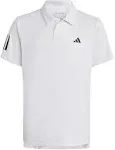 Adidas Boys Club 3-Stripes Tennis Polo (White)