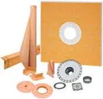 Kerdi-Shower-Kit, 48 inch x 48 inch / PVC STN Steel