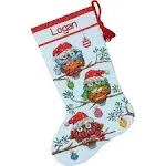 Holiday Hooties Counted Cross Stitch Stocking Kit by Dimensions