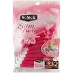 Schick Slim Twin ST2 Razors, Sensitive, for Women, Value Size - 12 razors