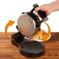 Upgrade Automatic 360 Rotating Non-Stick Belgian Waffle Maker W/Removable Plates