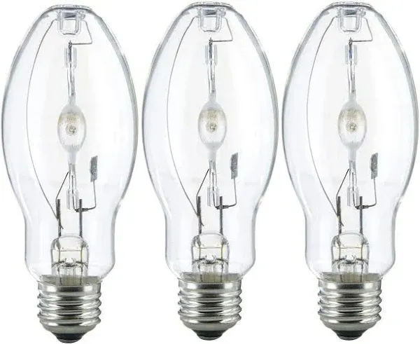 (3 Pack) MH50/U/MED 50W Metal Halide Bulb ED17 Medium Base Clear