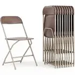 Flash Furniture 10 pk. Hercules Series 800 lb. Capacity Premium Brown Plastic Folding Chair